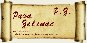 Pava Zelinac vizit kartica
